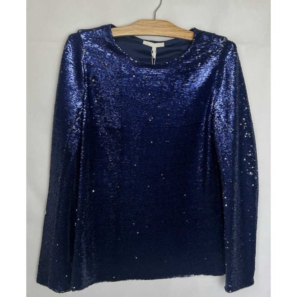NWT Maje Sequin Sweet Paillette Perfect Holiday Party Top Size L
